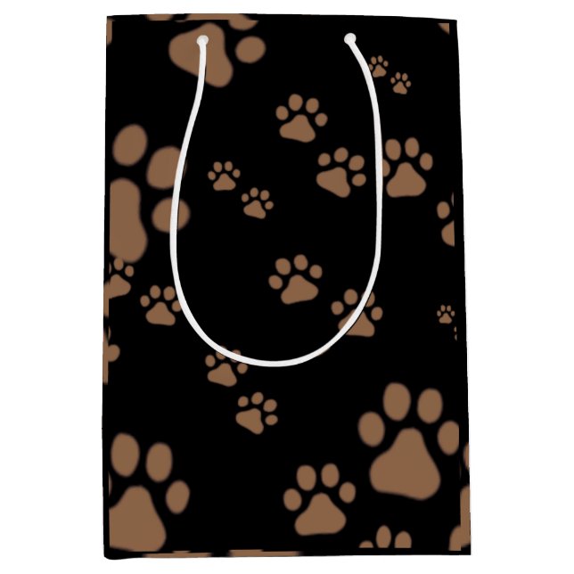 Adorable Paw Print Pattern Medium Gift Bag (Front)
