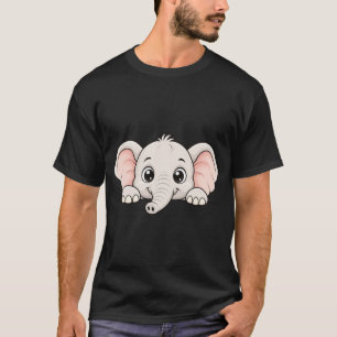 Adorable Peekaboo Elephant T-Shirt