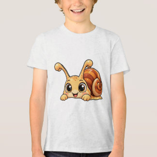 Adorable Peekaboo Snail Tri-Blend Shirt