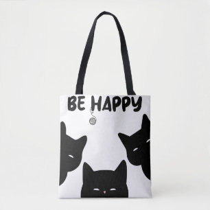 Adorable Peeking Cats Tote Bag