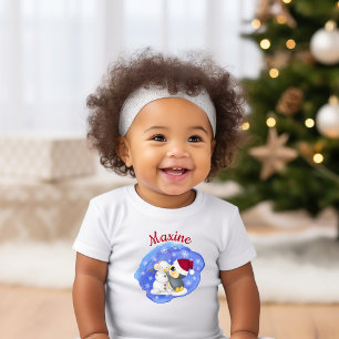 Adorable Penguin And Snowman With Name Toddler T-Shirt
