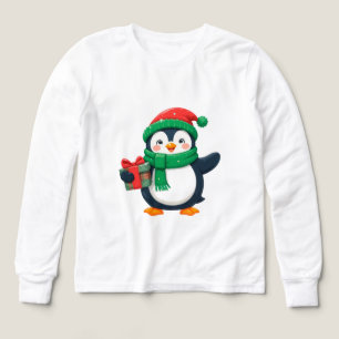 Adorable Penguin Dressed for Christmas