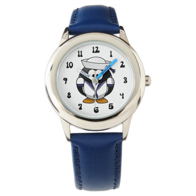 Adorable PENGUIN Kid's Adjustable Wrist Watch (Front)