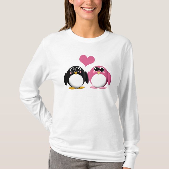 Adorable Penguins in Love - Shirt (Front)