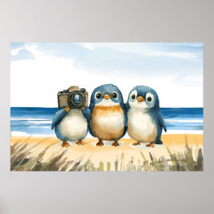 Adorable Penguins Poster