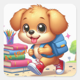Adorable Personalised Puppy Sticker
