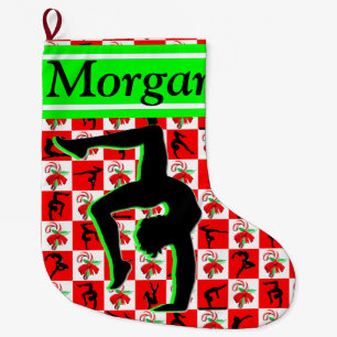 ADORABLE PERSONALIZED GYMNAST CHRISTMAS STOCKING