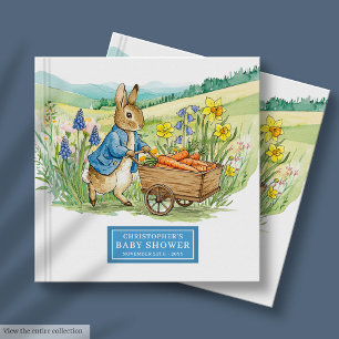 Adorable Peter Rabbit Baby Boy Shower Guest Book