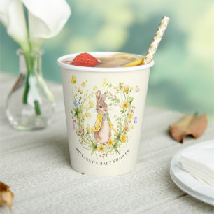 Adorable Peter Rabbit Wildflower Baby Shower  Paper Cups