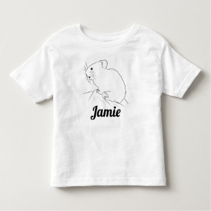 Adorable Pika Drawing, with Child's Name Toddler T-Shirt