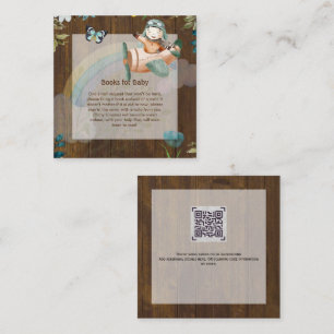 Adorable Pilot Baby Poem Book Request QR Code Card