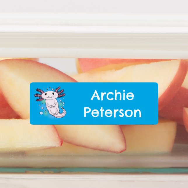 Adorable pink axolotl cartoon personalised (Affixed)