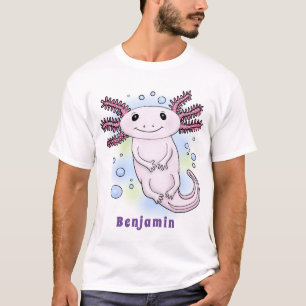 Adorable pink axolotl cartoon T-Shirt