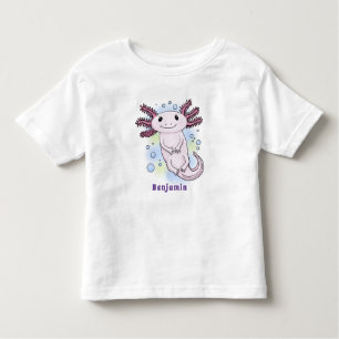 Adorable pink axolotl cartoon toddler T-Shirt