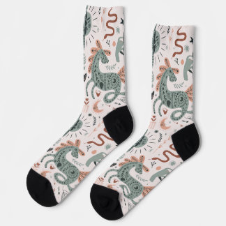 Adorable pink background Beautiful pattern Cute Socks