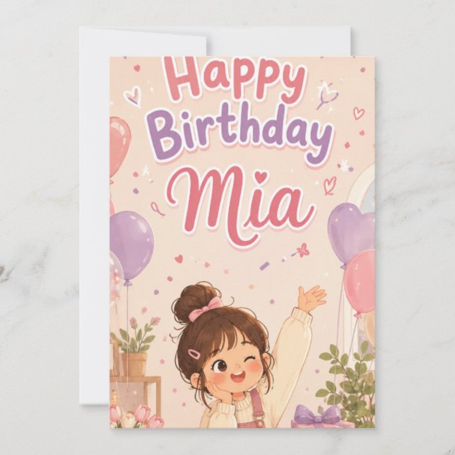 Adorable Pink Birthday InvitationInvitation Invitation (Front)