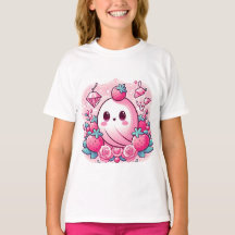 Adorable Pink Coquette Ghost T-Shirt