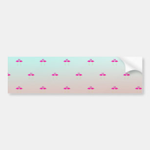 Adorable Pink Flamingos In Love Bumper Sticker