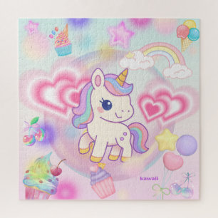 Adorable Pink Fluffy Unicorn♡ Jigsaw Puzzle