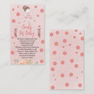 Adorable Pink Little Ballerina Tutu Girl Baby Show Enclosure Card