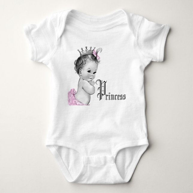 Adorable Pink Princess Baby Girl Shirts (Front)