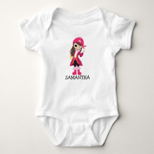 Adorable Pirate Baby Girl  Baby Bodysuit