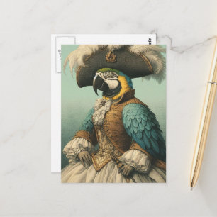 Adorable Pirate Bird Postcard