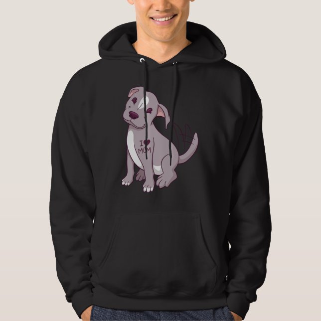 Adorable Pitbull Lover Cute Pitbull Dog Pitbull Mo Hoodie (Front)