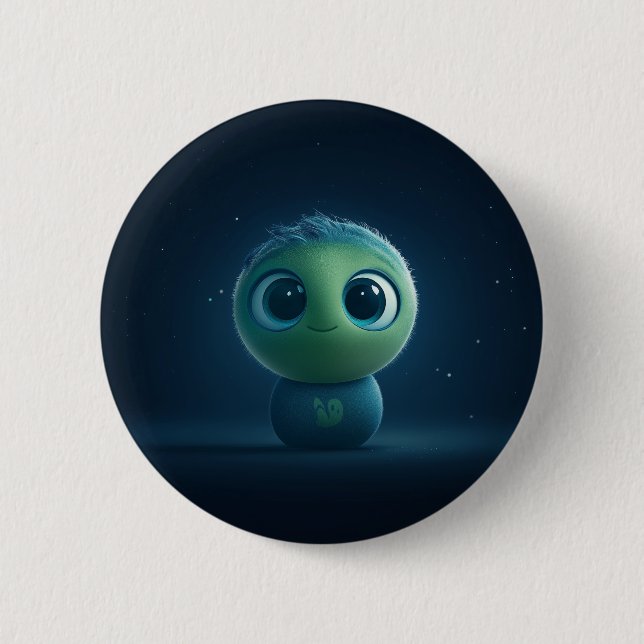 Adorable Pixar-Inspired Fuzzy Creature Wall Art 6 Cm Round Badge (Front)