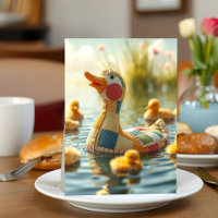 Adorable Plush Toy Duck New Mum Sweet Mother's Day