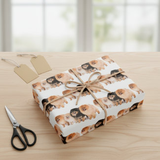 Adorable Pomeranian Wrapping Paper Set