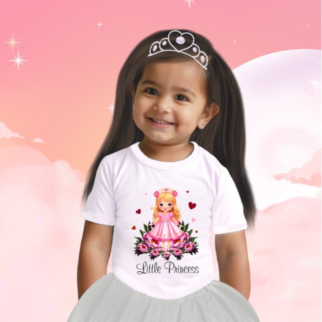 Adorable princess with flowers baby T-Shirt (Creator Uploaded)