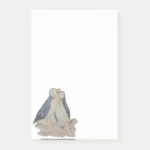 Adorable Puffin Couple Post-it Notes