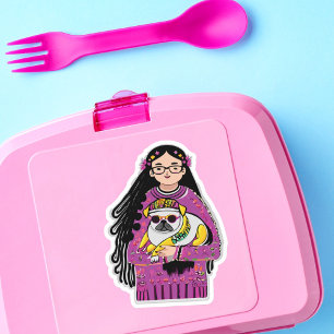 Adorable Pug and A Girl With Long Hair