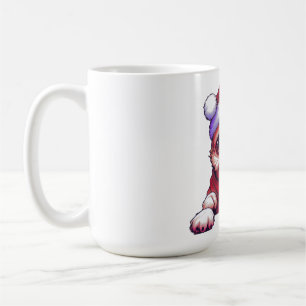 Adorable pug dog with Santa Hat Coffee Mug