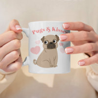 Adorable Pug "Pugs and Kisses" Custom Photo