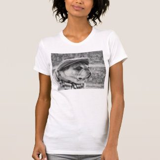 Adorable pug tee shirt with inspirational quote