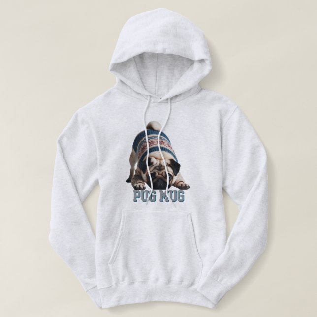Adorable Pug - What a Mug! Hoodie (Design Front)
