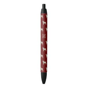Adorable Pugs Dog Breeds Pattern Monogrammed Pen
