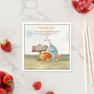 Adorable Pumpkin Baby Shower Thank You cards Napkin