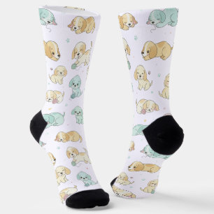 Adorable Puppy Crew Socks