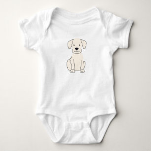 Adorable Puppy Dog Drawing Baby Bodysuit