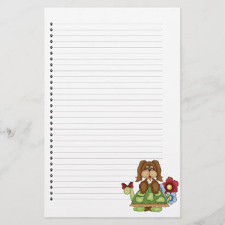 Adorable Puppy Dog Lined Stationery