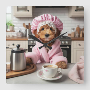 Adorable Puppy Funny Dog Wall Clock