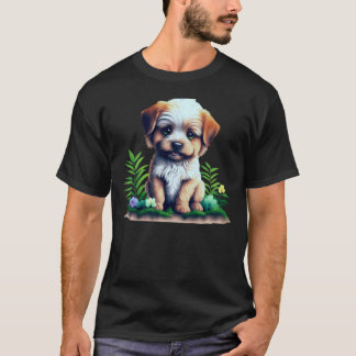Adorable Puppy in a Natural Setting  T-Shirt