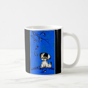 adorable puppy in autumn coffee mug