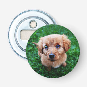 Adorable Puppy Photo Bottle Opener