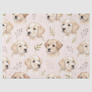 Adorable Puppy Watercolor Pattern (2) Tissue Paper
