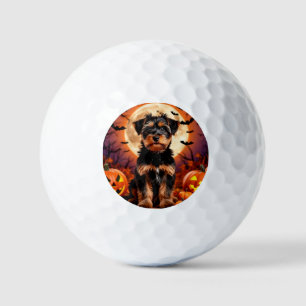 Adorable Puppy with Halloween Background Golf Balls