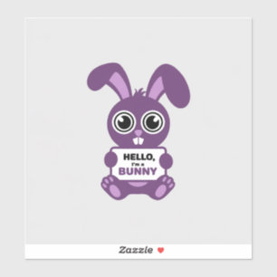 Adorable Purple Bunny: Say Hello!